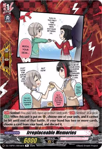 Irreplaceable Memories (B) (DZ-TBP01/091bEN), DZ-TBP01: BanG Dream! Girls Band Party! — Vanguard card price