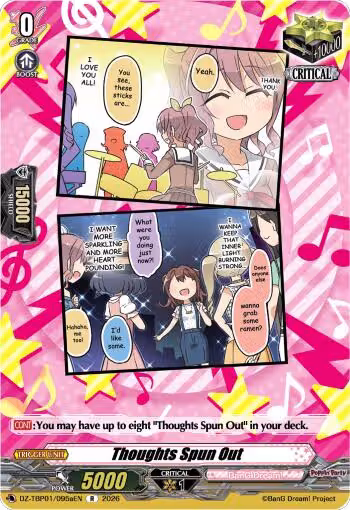 Thoughts Spun Out (A) (DZ-TBP01/095aEN), DZ-TBP01: BanG Dream! Girls Band Party! — Vanguard card price