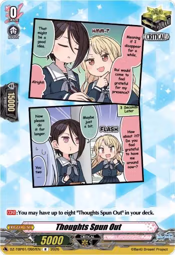 Thoughts Spun Out (F) (DZ-TBP01/095fEN), DZ-TBP01: BanG Dream! Girls Band Party! — Vanguard card price