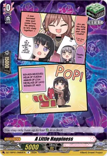 A Little Happiness (D) (DZ-TBP01/098dEN), DZ-TBP01: BanG Dream! Girls Band Party! — Vanguard card price
