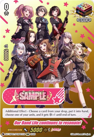 Our Band Life continues to resonate! (PGSP) (DZ-TBP01/PGSP01EN), DZ-TBP01: BanG Dream! Girls Band Party! — Vanguard card price