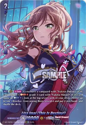Lisa Imai [This Is Destiny!] (GBPR+) (DZ-TBP01/GBPR+18EN), DZ-TBP01: BanG Dream! Girls Band Party! — Vanguard card price