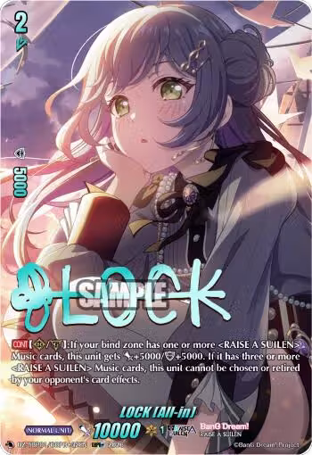 LOCK [All-in] (GBPR+) (DZ-TBP01/GBPR+32EN), DZ-TBP01: BanG Dream! Girls Band Party! — Vanguard card price
