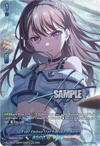 Taki Shiina [Let's Make a Deal] (GBPR+) (DZ-TBP01/GBPR+40EN), DZ-TBP01: BanG Dream! Girls Band Party! — Vanguard card price