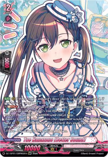 Tae Hanazono [Better Sound] (GBPR) (DZ-TBP01/GBPR02EN), DZ-TBP01: BanG Dream! Girls Band Party! — Vanguard card price