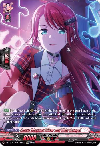 Tomoe Udagawa [Clear and Vivid Orange] (GBPR) (DZ-TBP01/GBPR09EN), DZ-TBP01: BanG Dream! Girls Band Party! — Vanguard card price