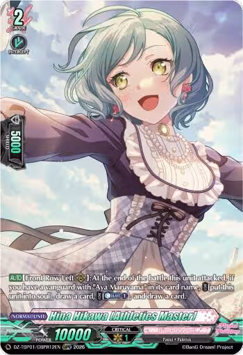 Hina Hikawa [Athletics Master] (GBPR) (DZ-TBP01/GBPR12EN), DZ-TBP01: BanG Dream! Girls Band Party! — Vanguard card price