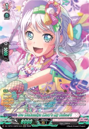 Eve Wakamiya [How's My Voice?] (GBPR) (DZ-TBP01/GBPR15EN), DZ-TBP01: BanG Dream! Girls Band Party! — Vanguard card price