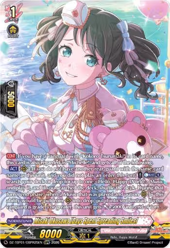 Misaki Okusawa [Days Spent Spreading Smiles] (GBPR) (DZ-TBP01/GBPR25EN), DZ-TBP01: BanG Dream! Girls Band Party! — Vanguard card price