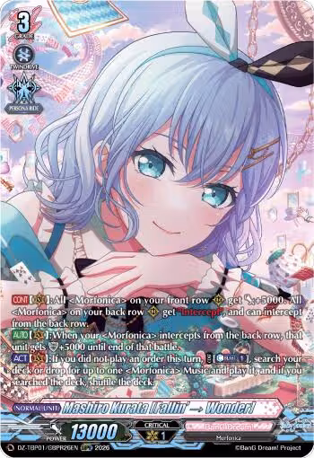 Mashiro Kurata [Fallin -] Wonder] (GBPR) (DZ-TBP01/GBPR26EN), DZ-TBP01: BanG Dream! Girls Band Party! — Vanguard card price