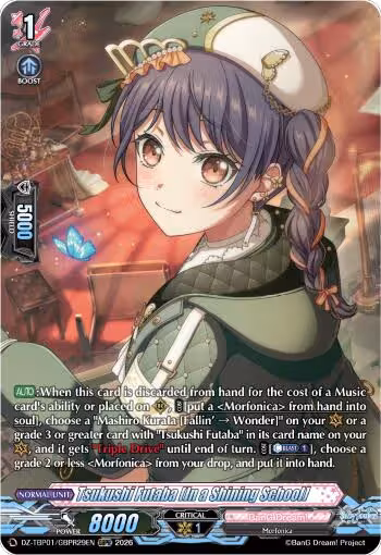 Tsukushi Futaba [In a Shining School] (GBPR) (DZ-TBP01/GBPR29EN), DZ-TBP01: BanG Dream! Girls Band Party! — Vanguard card price