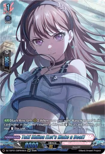 Taki Shiina [Let's Make a Deal] (GBPR) (DZ-TBP01/GBPR40EN), DZ-TBP01: BanG Dream! Girls Band Party! — Vanguard card price