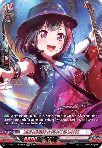 Ran Mitake [Proof I'm Here] (GBPR) (DZ-TBP01/GBPR47EN), DZ-TBP01: BanG Dream! Girls Band Party! — Vanguard card price
