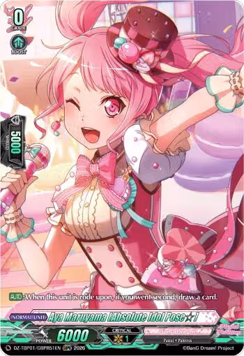Aya Maruyama [Absolute Idol Pose] (GBPR) (DZ-TBP01/GBPR51EN), DZ-TBP01: BanG Dream! Girls Band Party! — Vanguard card price