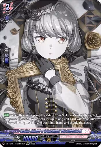 Yukina Minato [Paralyzingly Overwhelmed] (GBPR) (DZ-TBP01/GBPR52EN), DZ-TBP01: BanG Dream! Girls Band Party! — Vanguard card price
