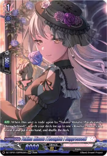 Yukina Minato [Thoughts I Suppressed] (GBPR) (DZ-TBP01/GBPR53EN), DZ-TBP01: BanG Dream! Girls Band Party! — Vanguard card price