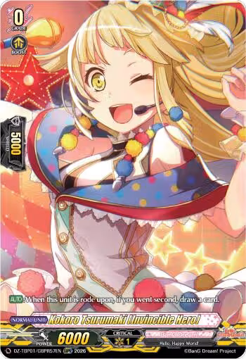Kokoro Tsurumaki [Invincible Hero] (GBPR) (DZ-TBP01/GBPR57EN), DZ-TBP01: BanG Dream! Girls Band Party! — Vanguard card price