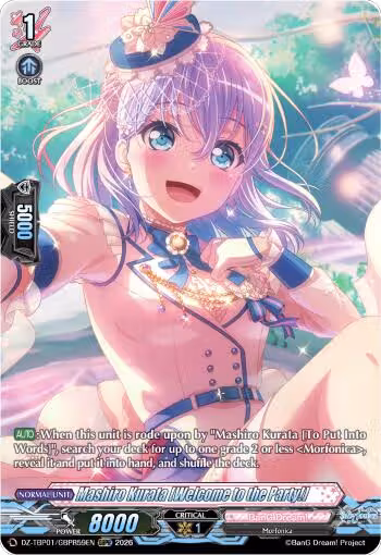 Mashiro Kurata [Welcome to the Party!] (GBPR) (DZ-TBP01/GBPR59EN), DZ-TBP01: BanG Dream! Girls Band Party! — Vanguard card price