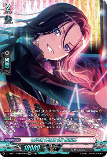 LAYER [Take My Hand] (GBPR) (DZ-TBP01/GBPR61EN), DZ-TBP01: BanG Dream! Girls Band Party! — Vanguard card price