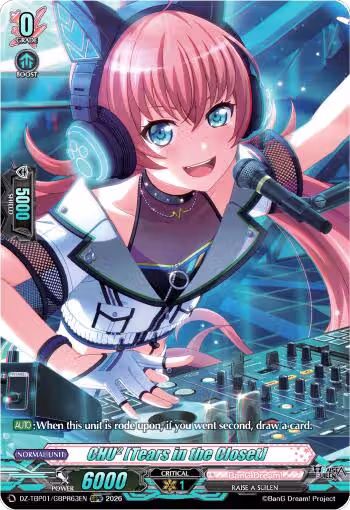 CHU2 [Tears in the Closet] (GBPR) (DZ-TBP01/GBPR63EN), DZ-TBP01: BanG Dream! Girls Band Party! — Vanguard card price