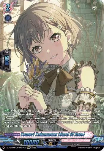 Tomori Takamatsu [Card Of Fate] (GBPR) (DZ-TBP01/GBPR64EN), DZ-TBP01: BanG Dream! Girls Band Party! — Vanguard card price