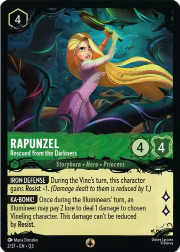 Rapunzel - Rescued from the Darkness (2/37), Illumineer's Quest: The Great Hunny Rescue — Lorcana card price