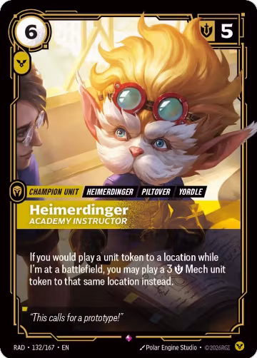 Heimerdinger, Academy Instructor (132/167), Radiance — Riftbound card price