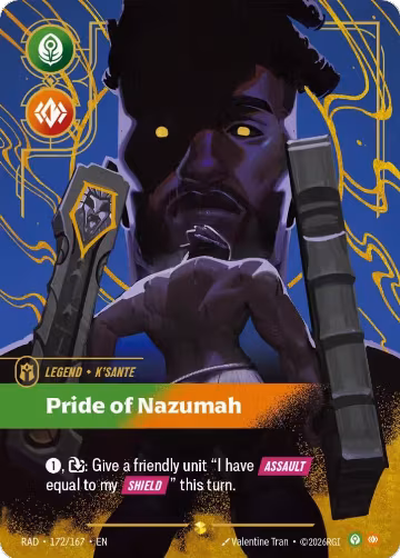 K'Sante, Pride of Nazumah (Overnumbered) (172/167), Radiance — Riftbound card price