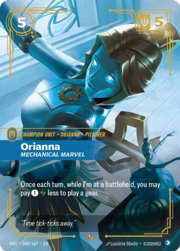 Orianna, Mechanical Marvel (068/167), Radiance — Riftbound card price