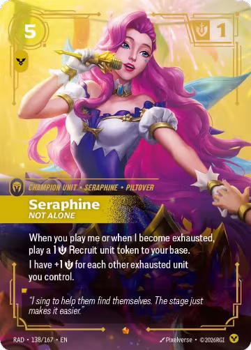 Seraphine, Not Alone (138/167), Radiance — Riftbound card price