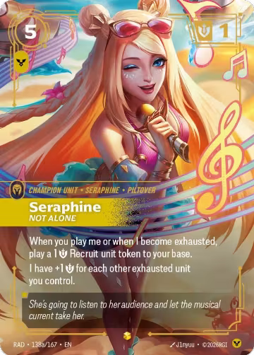 Seraphine, Not Alone (Alternate Art) (138a/167), Radiance — Riftbound card price