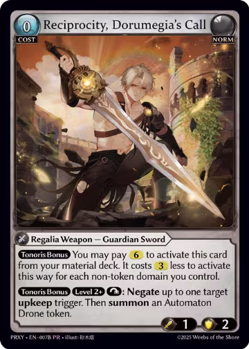 Reciprocity, Dorumegia's Call (007B) (007b), Proxia's Vault — Grand Archive card price