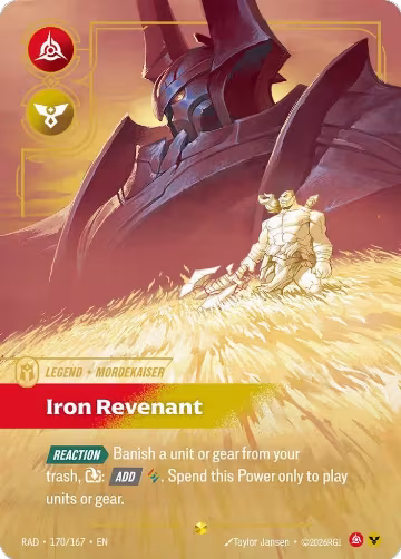 Mordekaiser, Iron Revenant (Overnumbered) (170/167), Radiance — Riftbound card price