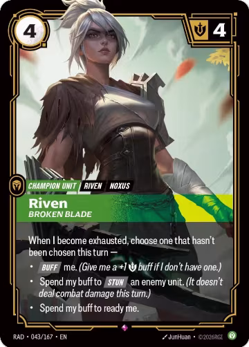 Riven, Broken Blade (043/167), Radiance — Riftbound card price