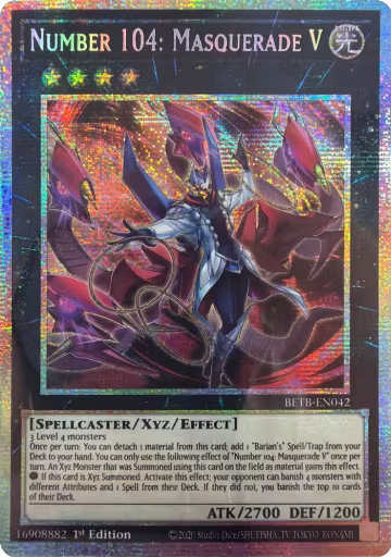 Number 104: Masquerade V (Starlight Rare) (BETB-EN042), Beyond the Brave — Yu-Gi-Oh! card price