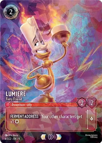 Lumiere - Fiery Friend (4), Disney Lorcana Promo Cards — Lorcana card price
