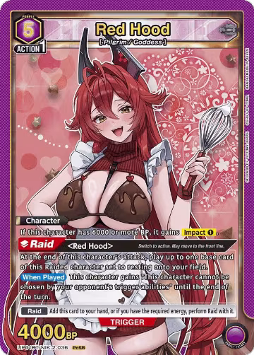 Red Hood (036) (UP01BT/NIK-2-036), GODDESS OF VICTORY: NIKKE Precious Booster — Union Arena card price