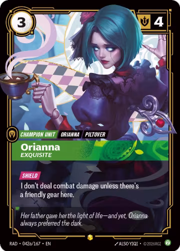Orianna, Exquisite (Alternate Art) (042a/167), Radiance — Riftbound card price