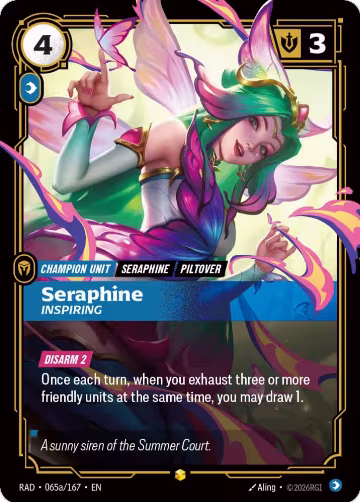 Seraphine, Inspiring (065/167), Radiance — Riftbound card price