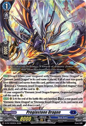 Pregiastone Dragon (D-PR/1223EN), Descent of the King of Knights — Vanguard card price