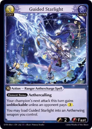 Guided Starlight (242), Distorted Reflections Alter Edition — Grand Archive card price