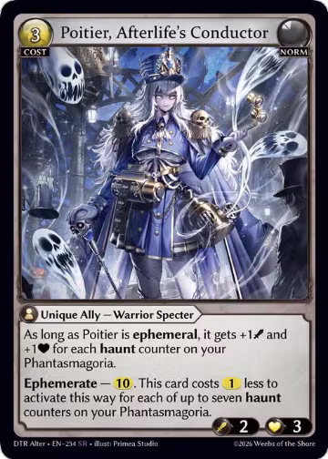 Poitier, Afterlife's Conductor (254), Distorted Reflections Alter Edition — Grand Archive card price