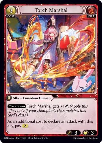 Torch Marshal (270), Distorted Reflections Alter Edition — Grand Archive card price