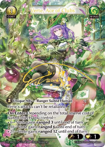 Verte, Ace of Clubs (CSR) (279), Distorted Reflections Alter Edition — Grand Archive card price