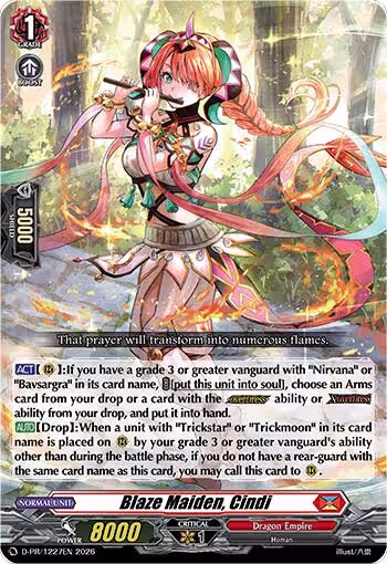 Blaze Maiden, Cindi (D-PR/1227EN) (D-PR/1227EN), D Promo Cards — Vanguard card price