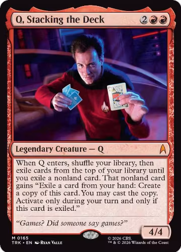 Q, Stacking the Deck (165), Star Trek — Magic card price