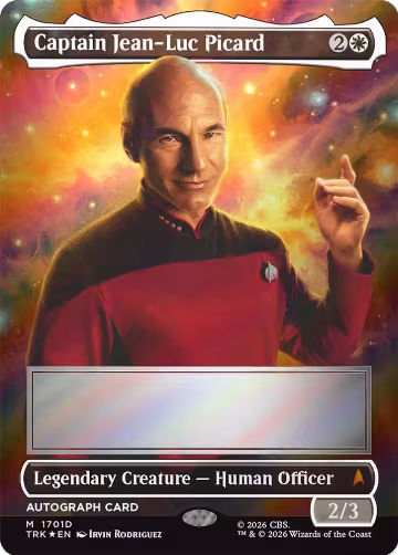 Captain Jean-Luc Picard (Borderless) (Signed) (1701D), Star Trek — Magic card price