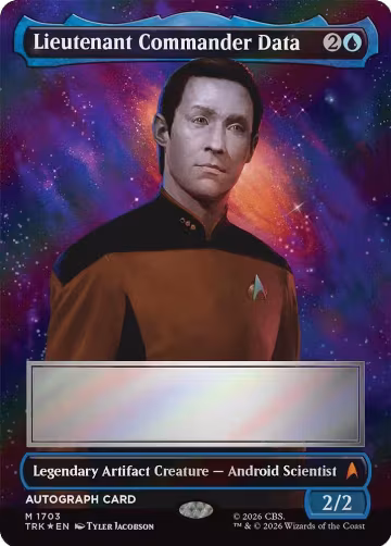 Lieutenant Commander Data (Borderless) (Signed) (1703), Star Trek — Magic card price