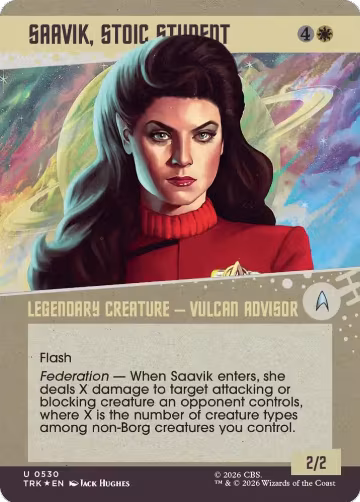 Saavik, Stoic Student (Showcase) (Surge Foil) (530), Star Trek — Magic card price