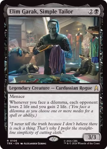Elim Garak, Simple Tailor (106), Star Trek — Magic card price